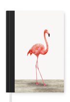 Notitieboek - Schrijfboek - Flamingo - Roze - Vogel - Meisjes - Jongens - Kind - Notitieboekje klein - A5 formaat - Schrijfblok
