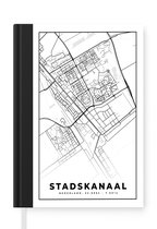 Notitieboek - Schrijfboek - Kaart - Stadskanaal - Zwart - Wit - Notitieboekje klein - A5 formaat - Schrijfblok