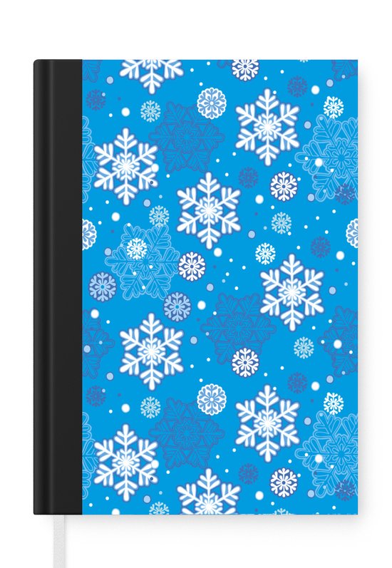 Carnet - Cahier - Flocon de neige - Hiver - Noël - Motifs - Carnet - Format A5 - Bloc-notes - Noël - Cadeau - Cadeau de Noël pour hommes, femmes et enfants
