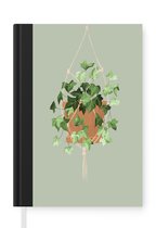 Notitieboek - Schrijfboek - Plant - Hangplant - Klimop - Notitieboekje klein - A5 formaat - Schrijfblok