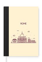 Notitieboek - Schrijfboek - Italië - Rome - Skyline - Notitieboekje klein - A5 formaat - Schrijfblok