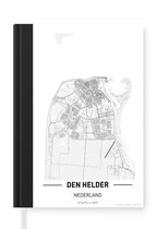 Notitieboek - Schrijfboek - Stadskaart Den Helder - Notitieboekje klein - A5 formaat - Schrijfblok - Plattegrond