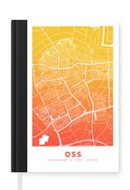Carnet - Cahier d'écriture - Plan de la ville - Oss - Jaune - Oranje - Carnet - Format A5 - Bloc-notes - Carte