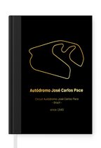 Notitieboek - Schrijfboek - Brazilië - Circuit - Formule 1 - Notitieboekje klein - A5 formaat - Schrijfblok - Cadeau voor man