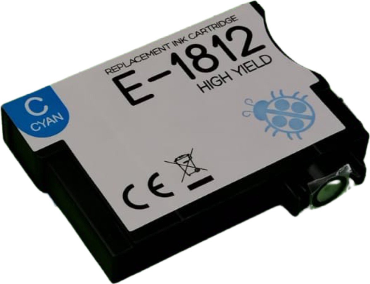 Inktplace Huismerk T1812 Inkt cartridge Cyan / Blauw geschikt voor Epson