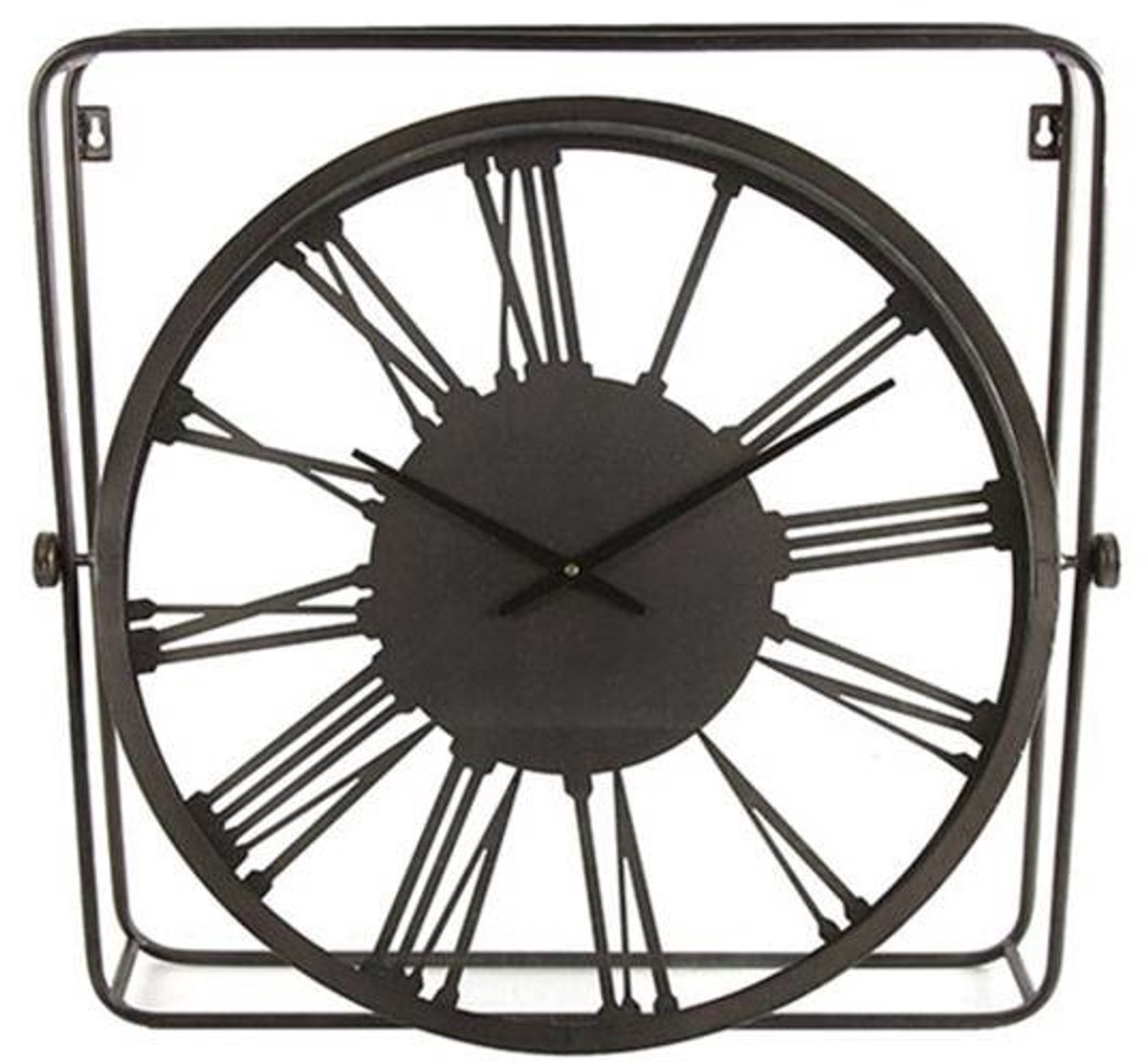 Sweet Living Metalen Klok Vierkant - 64,5x11,5xH62 cm