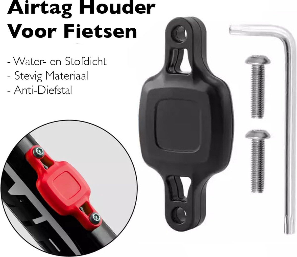 Consumerce® Premium GPS Tracker Houder geschikt voor Apple AirTag Zwart