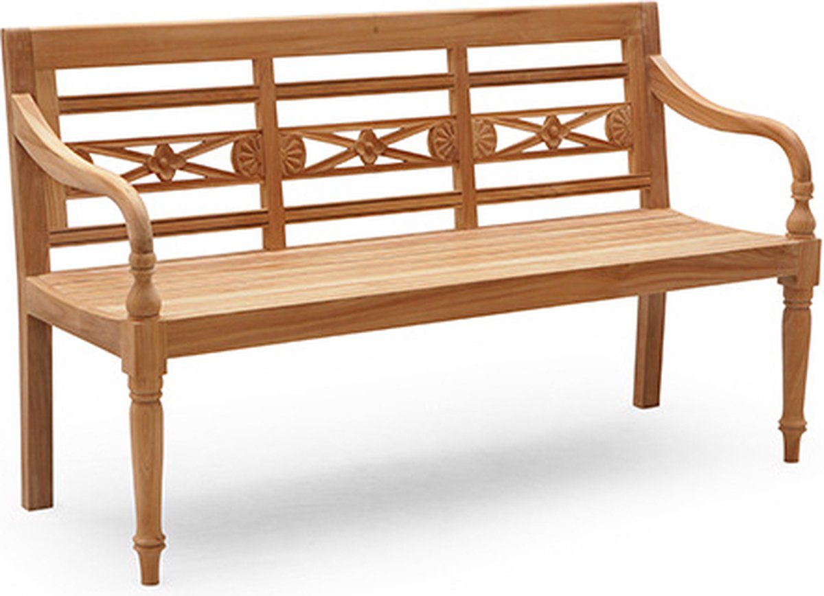 Buitengewoon Boet Teak Stationsbank - 190 cm