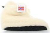 Natura Norway - Sloffen van Merino wol - Dames en Heren - Maat 35/36 - Wit/Crème