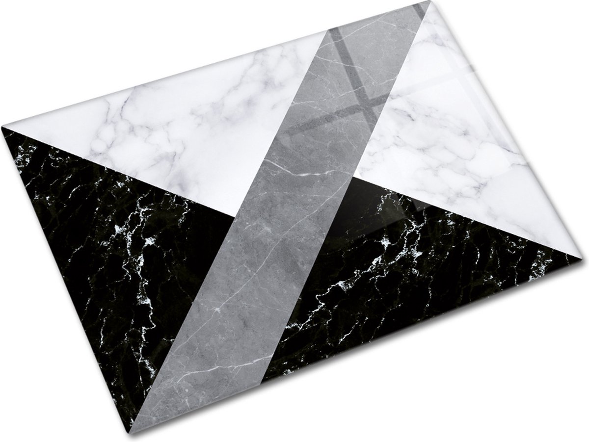 Hybride Marmerlook Tempered GlasSnijplank 30cm × 40cm - Glassnijplank