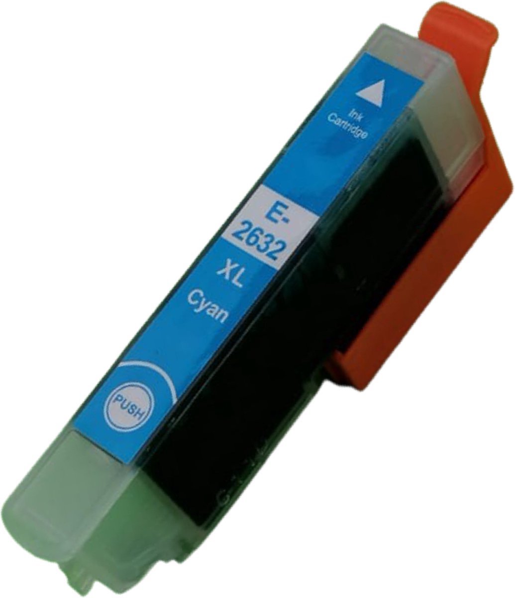 Inktplace Huismerk T2632 Inkt cartridge Cyan / Blauw geschikt voor Epson