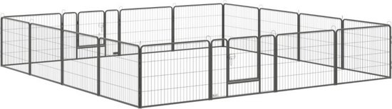 Hondenren - Puppyren - Hondenkennel - XXL - Staal - 320 x 320 x 60 cm