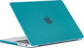 Macbook Pro Hardcase (2016 t/m 2022) - Donker Groen - 13.3 inch - Carbon Design met Anti-Vingerafdruk