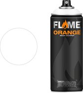 Molotow Flame Orange - Spray Paint - Spuitbus verf - Synthetisch - Hoge druk - Matte afwerking - 400 ml - pure white