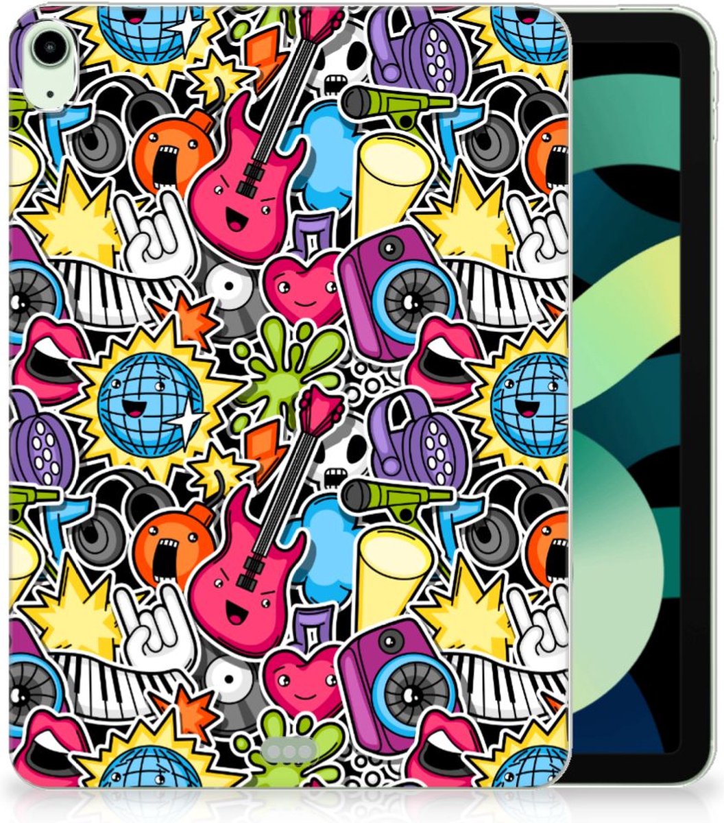 iPad Air (2020/2022) 10.9 inch Leuke Siliconen Hoes Punk Rock
