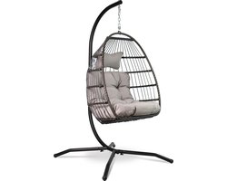 Top 10 tuinmeubelen en kussenaccessoires 2026: Vita5 Egg hangstoel met standaard en beschermhoes