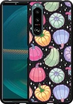 Sony Xperia 5 III Hoesje Zwart Magische Pompoenen Designed by Cazy