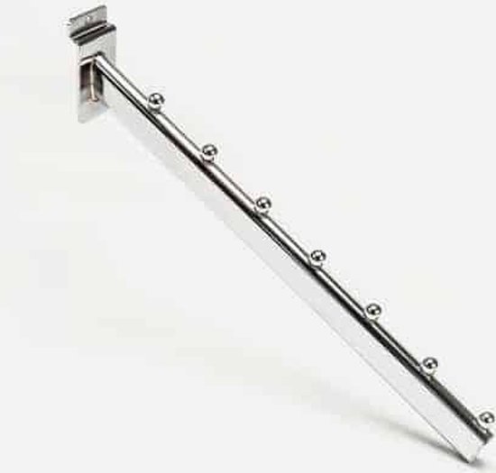 5 pièces! Slatwall / Mur à lattes Barre de présentation Inclinée 30 cm 7 Boutons