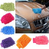Washandschoen - Microvezel washand - Autowashandschoen - Willekeurige kleur - Microfiber - Microfiber glove