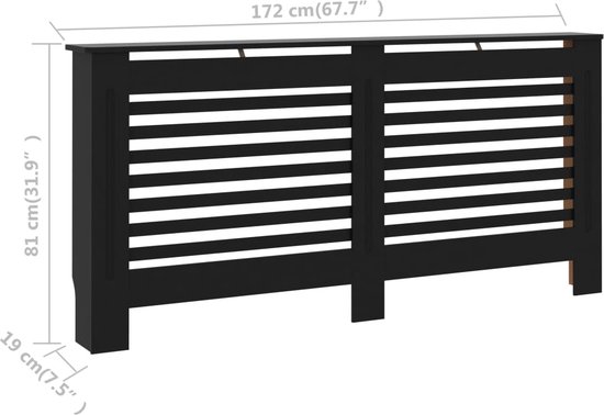 vidaXL Radiatorombouw 112x19x81.5 cm MDF wit