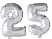 Folieballon 25 jaar Zilver 66cm