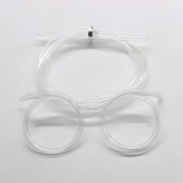Drinkbril Helder - drink rietje bril