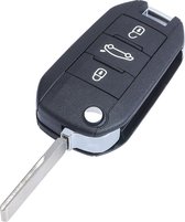 Autosleutelbehuizing - sleutelbehuizing auto - sleutel - Autosleutel Geschikt voor: Peugeot - Citroen 3 Knops smart sleutel