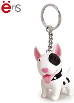 Porte-clés - porte-clés - Clés - Bullterrier - Bull terrier - Chien - Wit