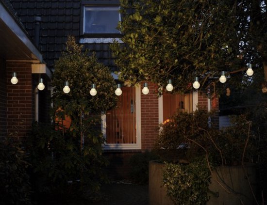 regenval Cyberruimte cijfer Tuin lichtsnoer - Warm Wit - Party lights - 10 meter - 20 LED - Lichtsnoer  buiten -... | bol.com