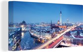 Tableau sur toile Vue de la ville de Berlin dans le Brandenburg, Allemagne - 80x40 cm - Décoration murale