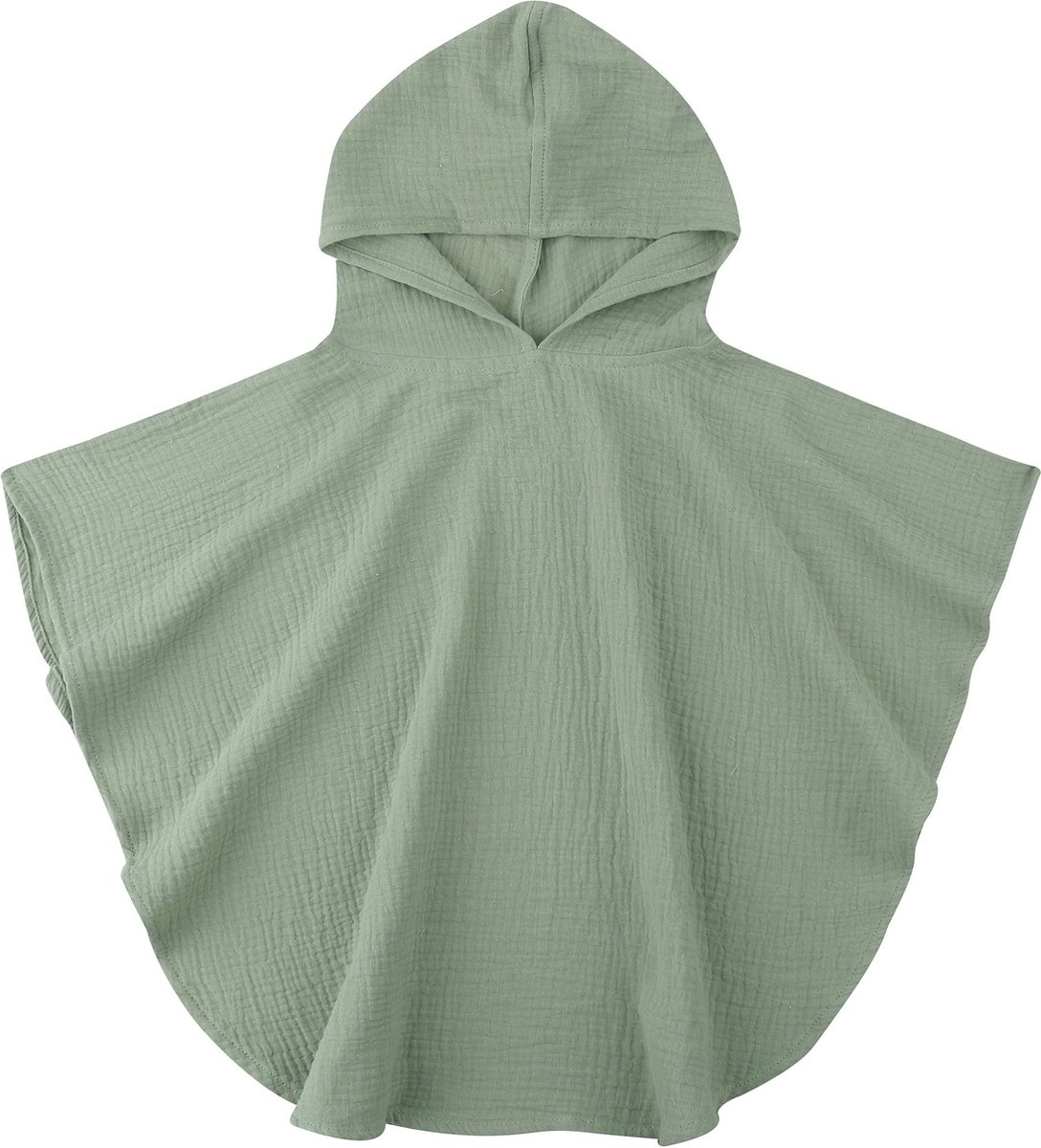 Baby Badcape Katoen 70x75cm - Zeegroen - Geschikt voor Prematuurtjes