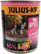 Julius K9 - Nourriture Alimentation humide pour chien - Pâté - Agneau & potiron - 4 x 800g