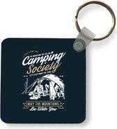 Sleutelhanger - Uitdeelcadeautjes - Tent - Camping - Retro - Plastic - Vaderdag cadeau - Geschenk - Cadeautje voor hem - Tip - Mannen