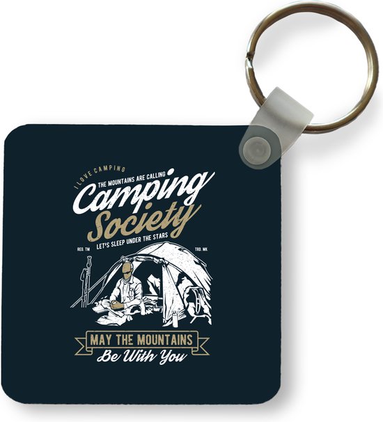 Porte-clés - Tente - Camping - Rétro - Plastique