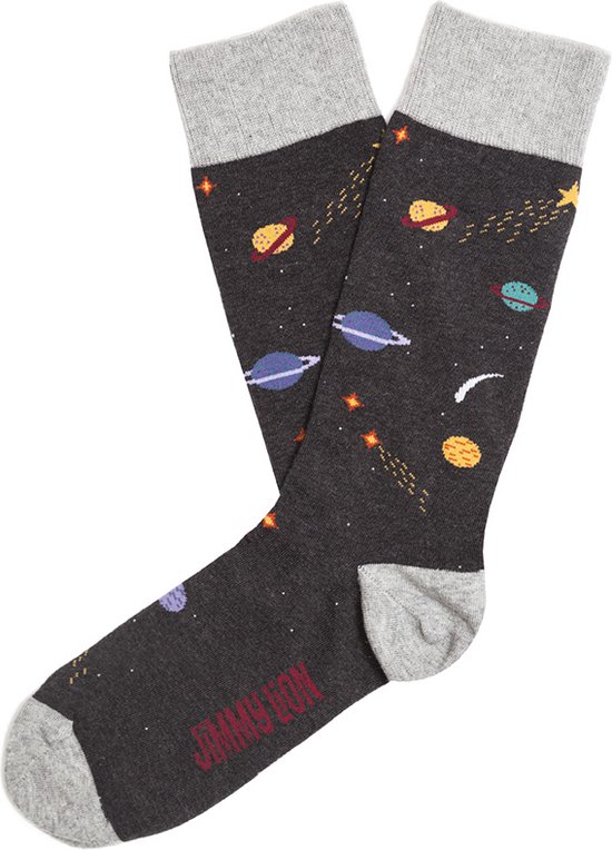 Jimmy Lion sokken galaxy grijs - 36-40