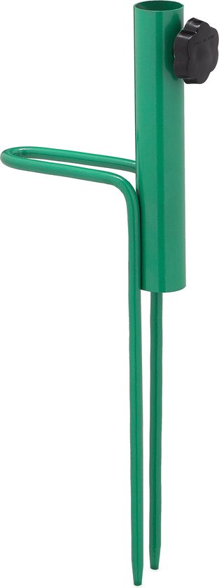 Foto: Relaxdays grondanker parasol voor stokken 17 23 mm staal camping en strand groen