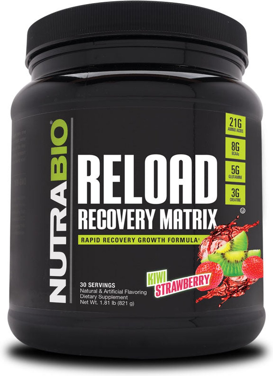 NutraBio Reload - Kiwi Strawberry - 800 gr