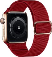 Nylon Stretch Band - Bordeaux Rood - Geschikt Voor Apple Watch Series 42/44/45mm