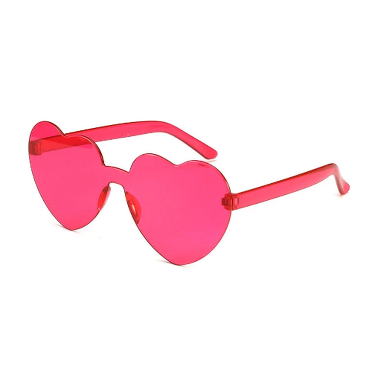 VIVEUX® Heart Collection - Donker Roze Hartjes Zonnebril - Hartjes Bril - Carnaval