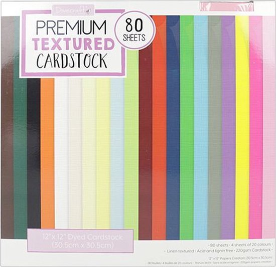 Premium 12x12 Inch Textured Cardstock (DCPAP073)