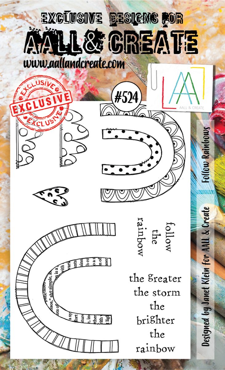 Clear Stamp Set A6 Follow Rainbows (AALL-TP-524)