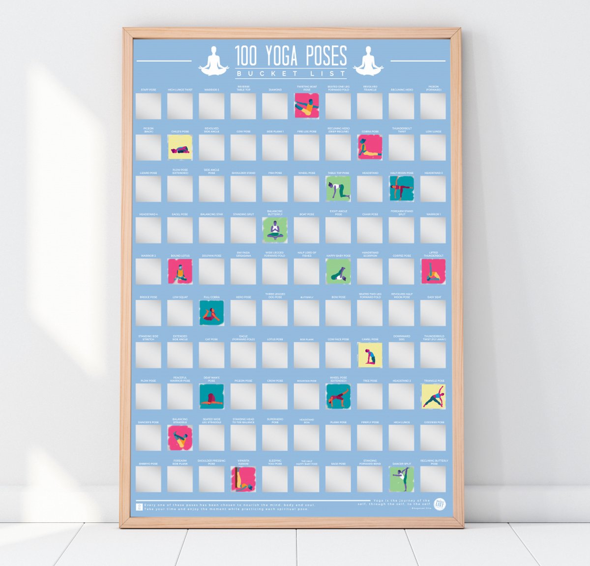 Gift Republic Bucketlist Scratch Poster - 100 Yoga Posities