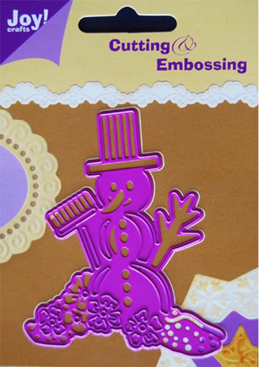 Joy - cutting & embossing - 6002-0047 - kerst sneeuwpop