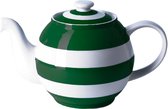 Cornishware Adder Green Betty Teapot Large- Theepot - 1400ml - aardewerk - groen wit gestreept - servies - Engels servies