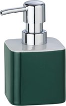 Distributeur de savon Wenko Elmo vert - Distributeur de savon pour savon liquide, capacité : 0,27 l, céramique, 7,5 0 13 x 8,5 cm, vert
