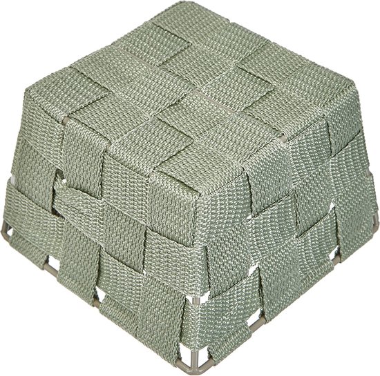 WENKO opbergmand Adria Mini badmand, vierkant, groen, 14 x 9 x 14 cm