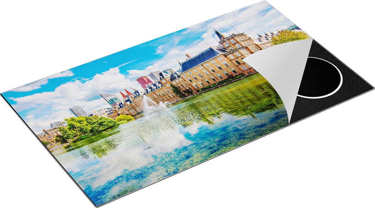 Chefcare Inductie Beschermer Binnenhof met het Hofvijver in Den Haag - 90x52 cm - Afdekplaat Inductie - Kookplaat Beschermer - Inductie Mat