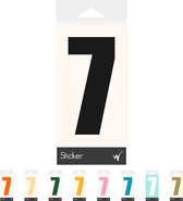 Container Sticker Huisnummer - Cijfer 7 Cijfersticker - Kliko Sticker - Deursticker - Weerbestendig - 10 x 5 cm - Zwart