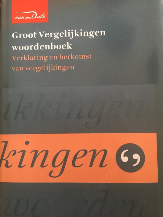 Cover van het boek 'Groot vergelijkingen woordenboek' van Ton den Boon