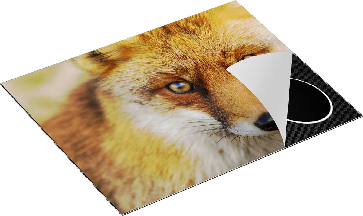 Chefcare Inductie Beschermer Vossenkop met Bruine Ogen - Vos - 65x52 cm - Afdekplaat Inductie - Kookplaat Beschermer - Inductie Mat